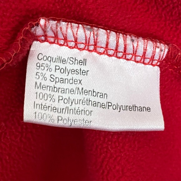 Red fleece lined rain jacket - Picture 8 of 9